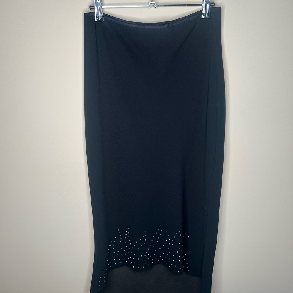 Elegant Black Skirt with Embellishments